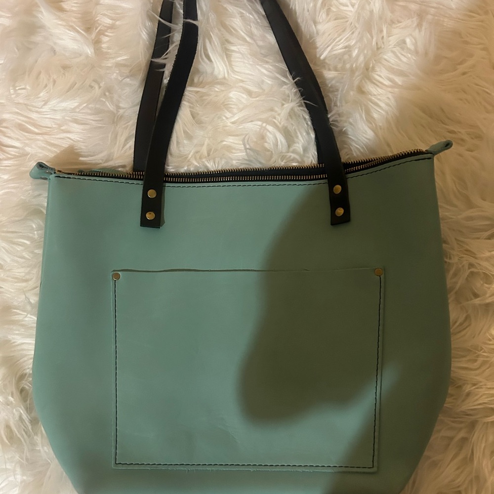 Portland Leather Goods Mint Green Tote Bag